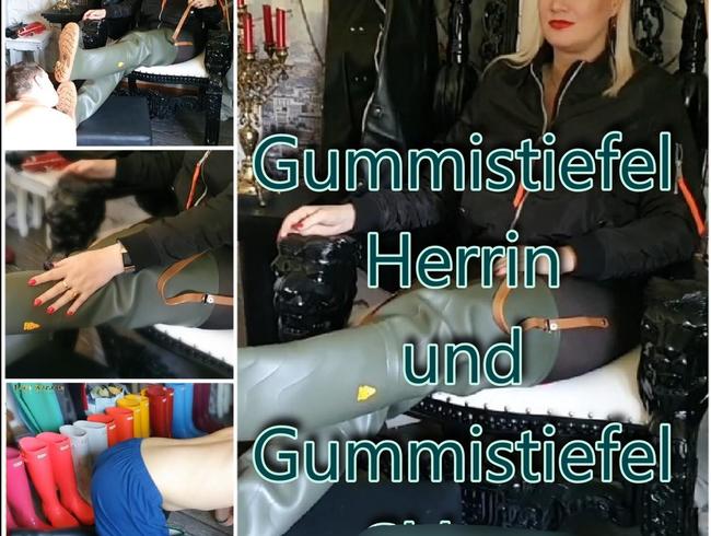 LadyKarame Porno Video: Gummistiefel Sklave und Gummistiefel Herrin